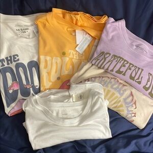 American Eagle / Aerie Band Tee Lot of 5 New L/XL